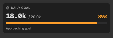 Daily goal — dark